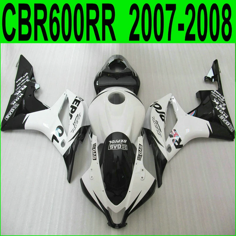 Инъекционный фотоэлемент для Honda CBR600RR 07 08 классический белый черный комплект