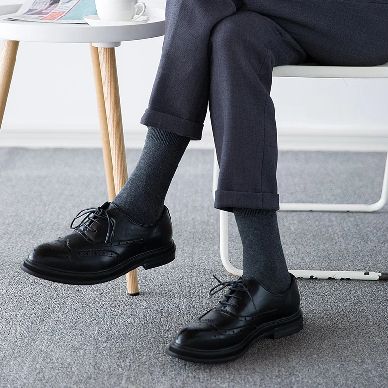 5 пар/лот модные хлопковые мужские носки белый черный бизнес дышащие мужские носки мягкие носки мужские высокого качества WZ0050