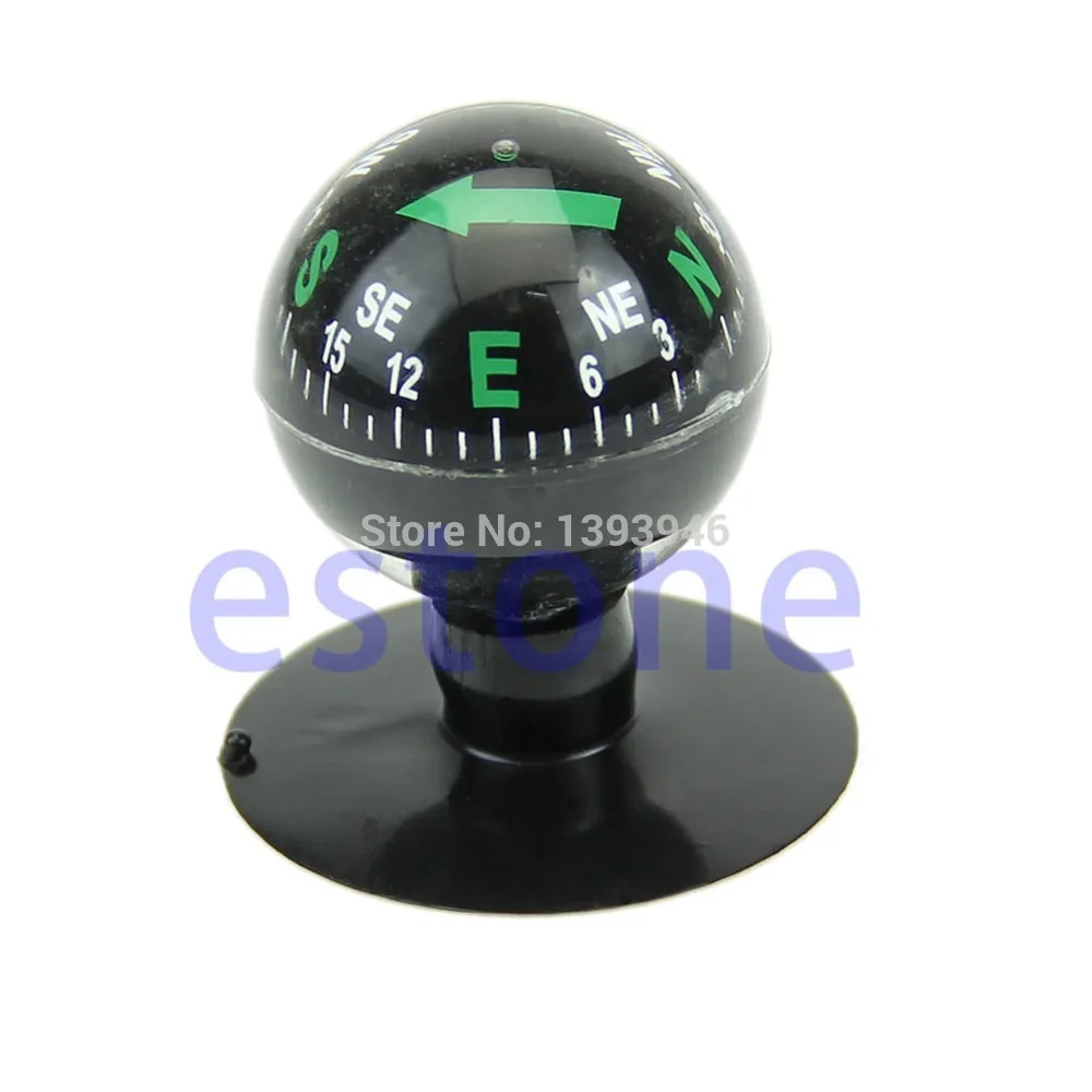 1pc Mini Flexible Navigation Compass Ball Dashboard Suction Cup Car