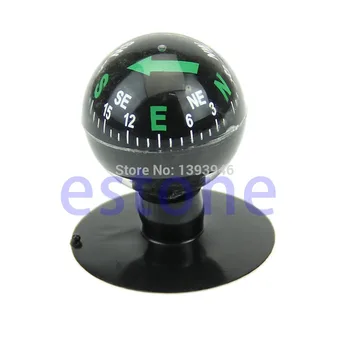 

1pc Mini Flexible Navigation Compass Ball Dashboard Suction Cup Car Boat Vehicle