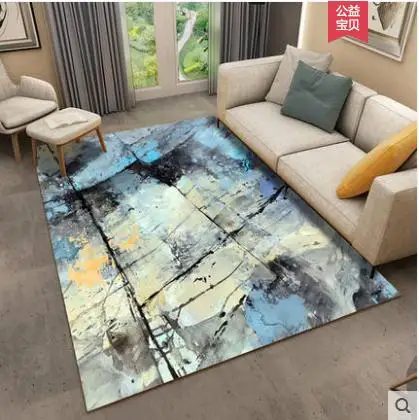 

High quality Living room coffee table mat bedroom bedside blanket Rectangular carpet silk solid color carpet long hair rug