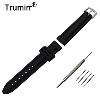 

22mm 24mm 26mm Silicone Rubber Watch Band Stainless Steel Buckle Strap for Panerai PAM Luminor Radiomir Wrist Belt Bracelet