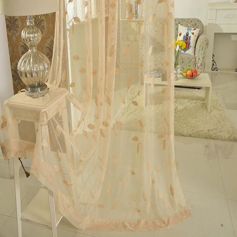 Rural Cortinas deja Curtinas ventana habitación Cortinas de Voile bordadas Cortinas de lino Tejidos Cortinas X203 #30