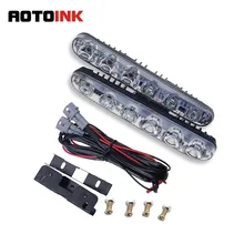 AOTOINK Impermeabile Auto Luci Diurne A LED DRL con Lente DC 12 V Flusso Super White 6000 K e Segnale di Girata 3000 K Fari Fendinebbia