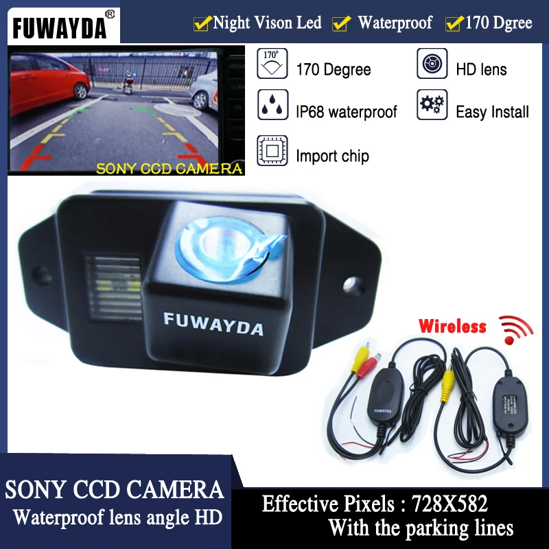 FUWAYDA Wireless SONY CCD Car Rear View Reverse Backup