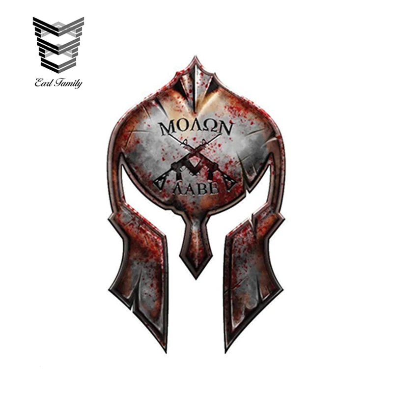 

EARLFAMILY 12cm x 7.2cm Molon Labe Spartan Helmet Decal Gun Rights Sticker 2nd Amendment AR15 Military