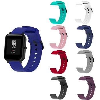 

20MM Silicone watch Strap for Xiaomi Huami Amazfit Youth Smart Watch Fashion Women Men Sport loop Strap For Huami Amazfit Bip