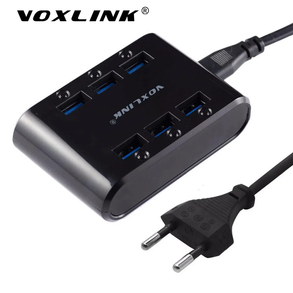 

VOXLINK 6 Ports phone charger Desktop USB Charger Portable Travel Wall Charger Adapter for iPhone 7 6s plus Samsung Charger