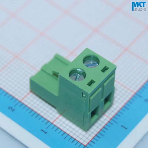 100 шт. 2P 5 08 мм с прямым углом гнездо PCB Электрический винт Клеммная колодка