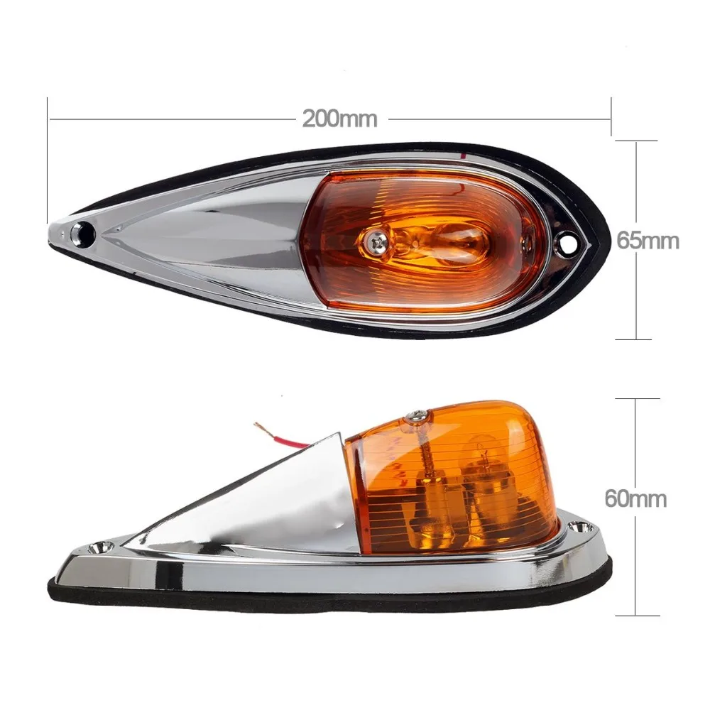 5 шт. Универсальный Teardrop Amber крыше кабины самосвала полуприцеп оформление