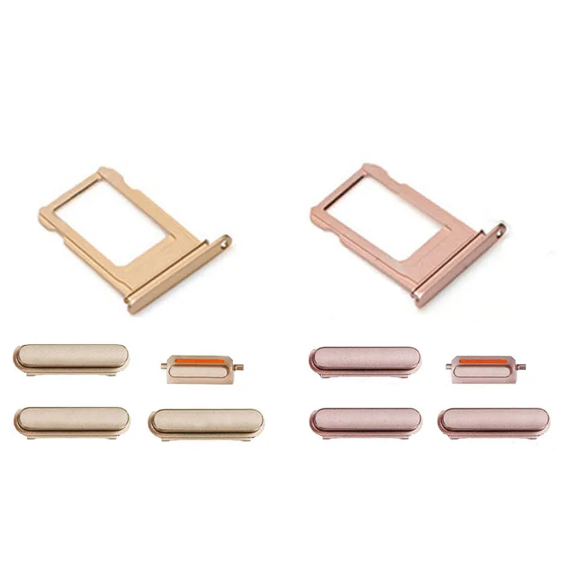 

New Sim Card Tray For iPhone 6 6S Plus Volume Vibrate Key Switch Power Lock Side Button Set Housing Replacement Parts