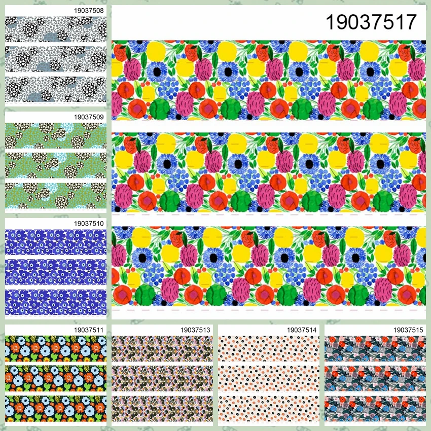 

10yards -different sizes -flowers pattern cute ribbon printed Grosgrain ribbon