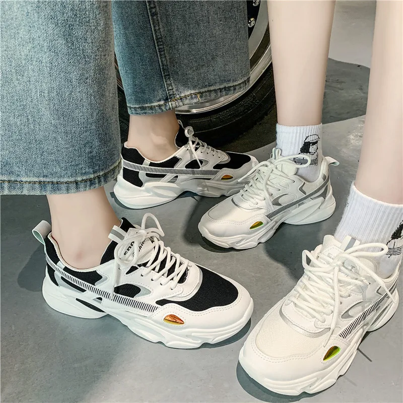 

YRRFUOT Sneakers For Women Outdoor Lace-up Air Mesh Woman Shoes Loafers New Zapatos Mujer Casual Shoes For Women Comfortable