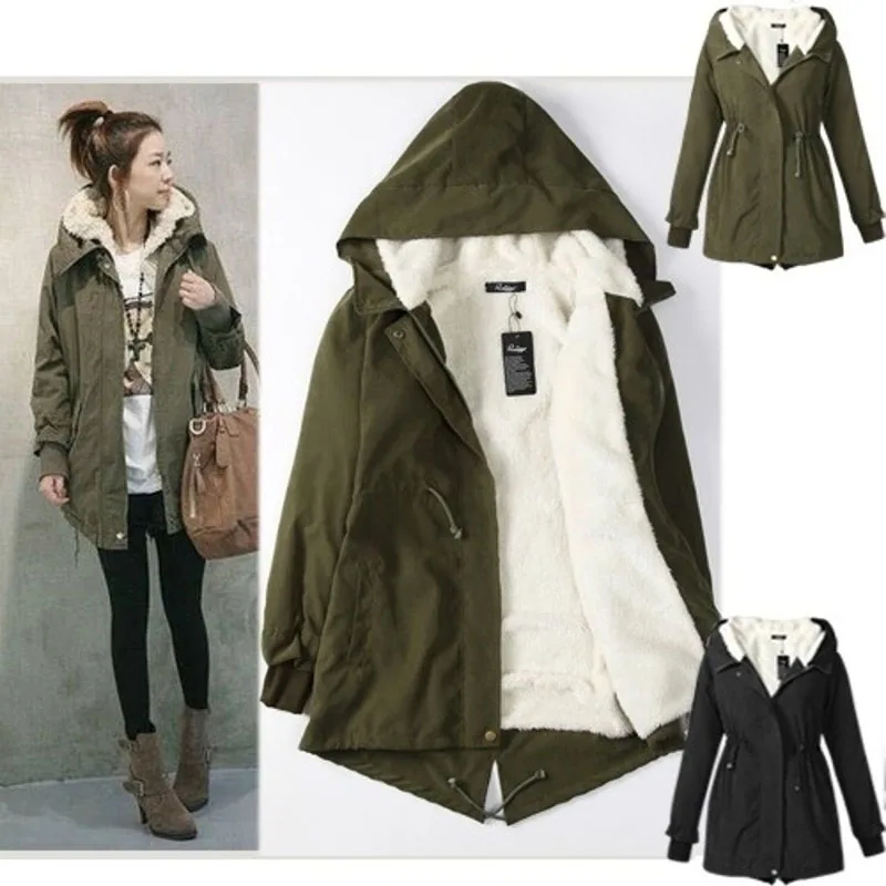 Women Parkas Winter Coats Hooded Thick Cotton Warm Female Jacket Fashion Mid Long Wadded Coat Outwear Plus Size 4XL KWT5120
