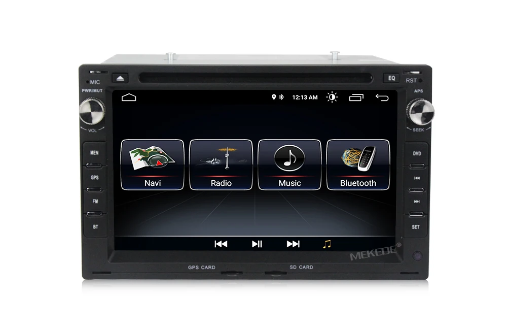 Best MEKEDE 2DIN HD 1024X600 android 8.1 car gps dvd player fit for VW/Volkswagen/PASSAT/B5/MK5/GOLF/POLO/TRANSPORTER+16G MAP 9