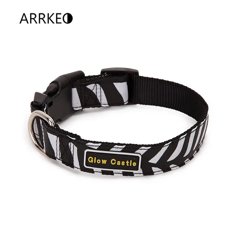 ARRKEO USA Canada Flag Nylon Dog Collar with Dog Leash Lead Puppy Cat Pet Supplies Dog Accessories 120 CM For Large Small Dogs (5)