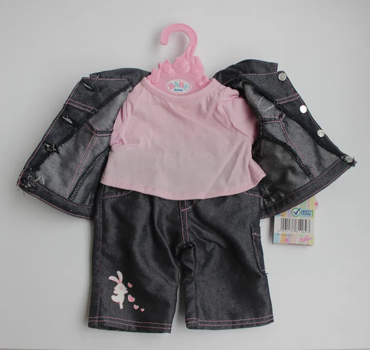 1set 3pcs set doll clothes Wear fit 12inch Baby Born zapf Children best Birthday Gift