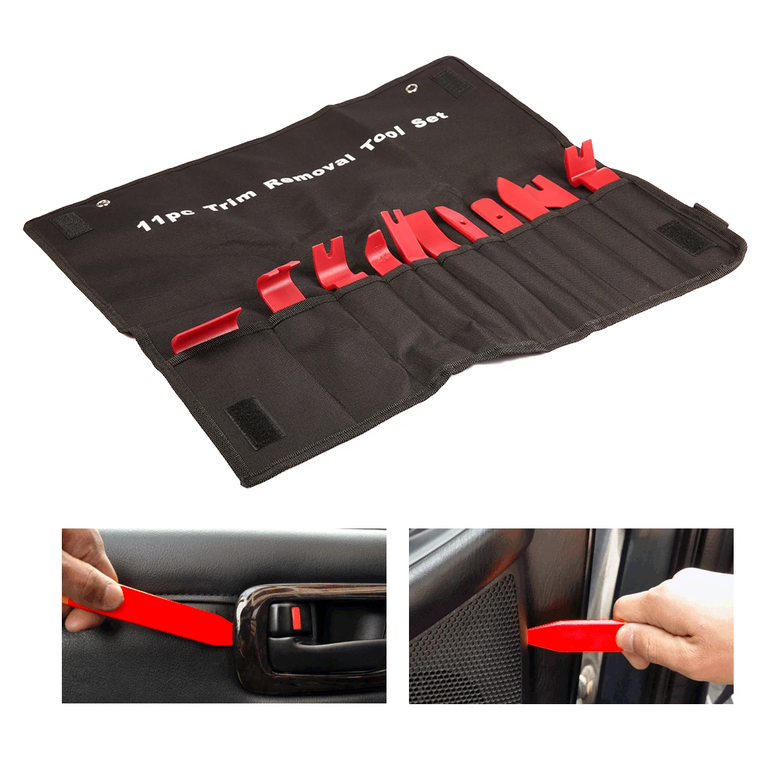 

Auto Interior 11pcs/set Car Plastic Trim Removal Tool Audio Door Panel Open Molding Set Kit Pouch Pry Tool Hand Tool Set
