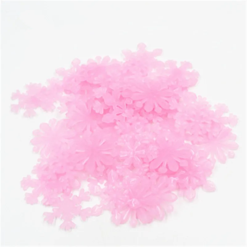 50PCS/Set Colorful Luminous Snowflake Toys Glow In The Dark Toys Fluorescent Painting Toy PVC Stickers for Kids Room