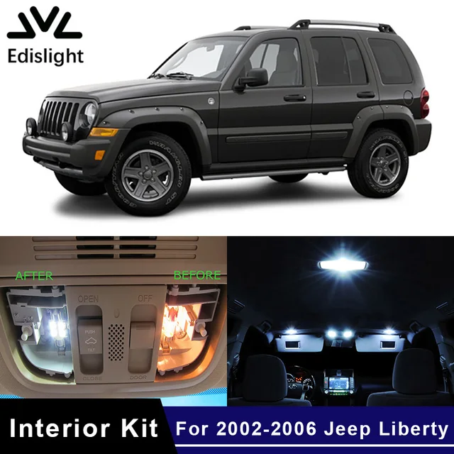 Us 11 52 39 Off Edislight 11pcs Canbus White Ice Blue Led Lamp Car Bulbs Interior Package Kit For 2002 2006 Jeep Liberty Map Dome Door Light In