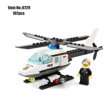 KAZI City Police Helicopter Model Building Blocks DIY Airplane Bricks Set Educational Toys For Children Compatible KAZI City Police Helicopter Model Building Blocks DIY Airplane Bricks Set Educational Toys For Children Compatible