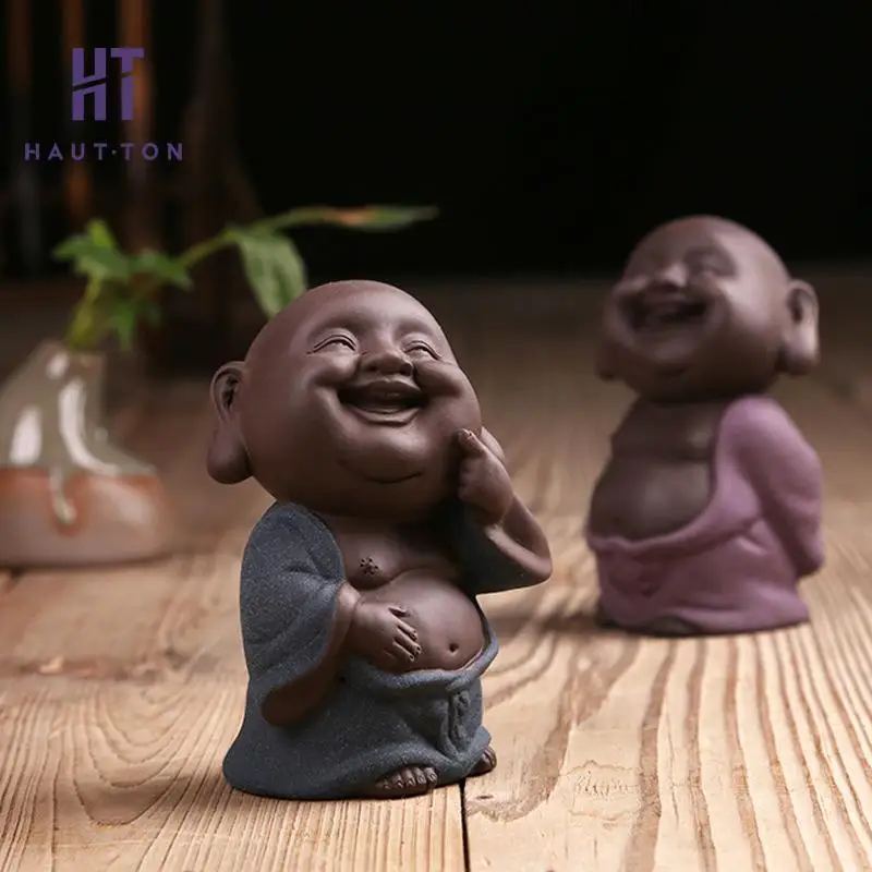 

Purple Sand Big Belly Tea Pet Tea Set Accessories Le Buddha Tray Ornaments
