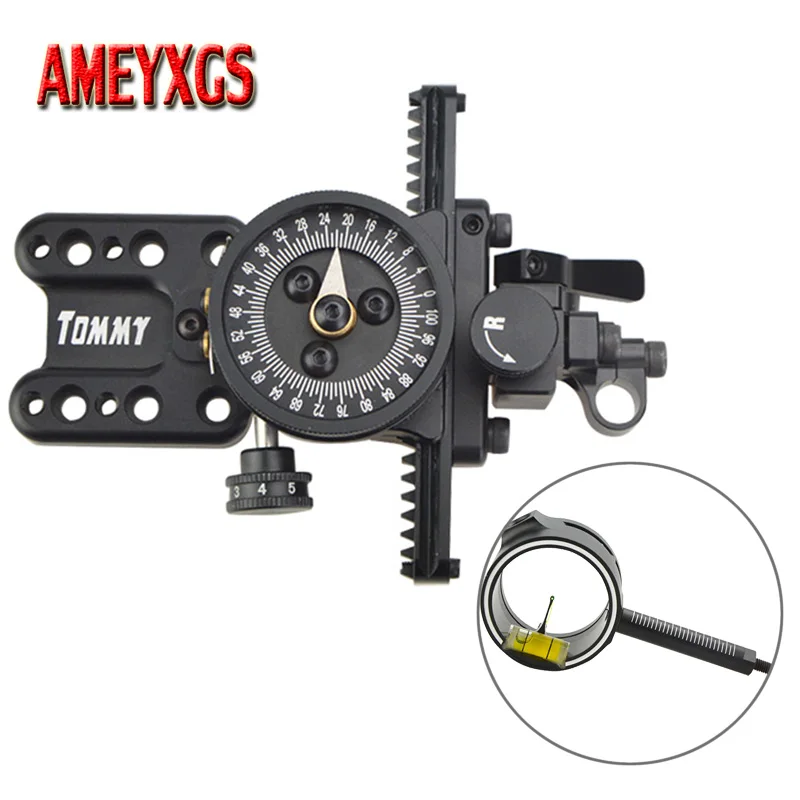 Archery Single Needle Sight Set 4x 6x 8x Sight Scope Magnification