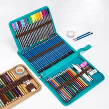 Marker Pencil Case Storage Pen Bag School Canvas Folding Box Estojo Escolar Stationery Art student Supplies 36/48/72 holes gift canvas pencil case 36 48 72 holes roll school pencil bag material escolar school supplies estuche escolar secret garden pen case
