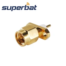 Superbat 10 шт. sma-разъем РФ 2 отверстия разъём для настенного крепления мужской с коротким диэлектрическим и припоем почтой