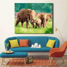 Краски по numbes книги искусству ing по номерам любовь теплый Слон Олень абстрактный Piggy Paige подарок отдавая руководство