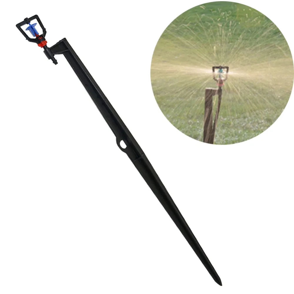 

10 sets 360 Degree Upside down rotating nozzle and Long rod micro-nozzle brackets connect the 4/7mm hose hot sale Watering Kits