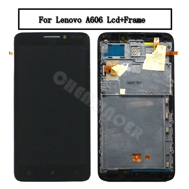 

100% Guarantee NEW LCD Touch Screen panel Digitizer Assembly + Frame For Lenovo A606 Phone Sensor Display Replacement