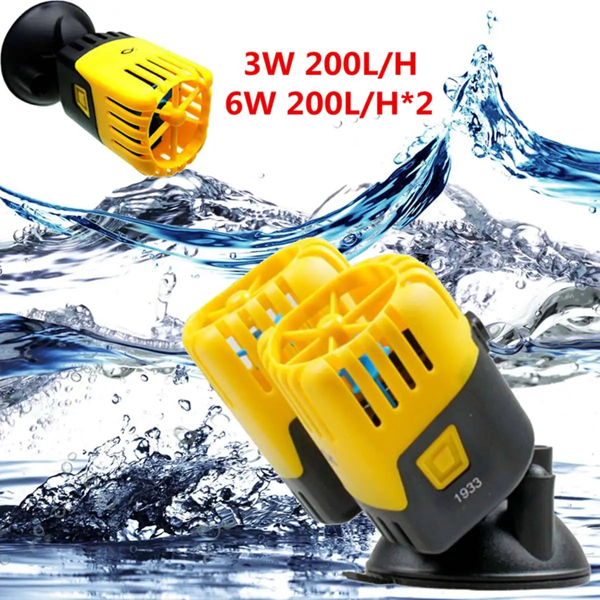 

Aquarium Fish Tank Pond Wave Maker Water Pump Suction Cup Base Submersible Circulation Wave Maker Pump Wavemaker Flow Surf