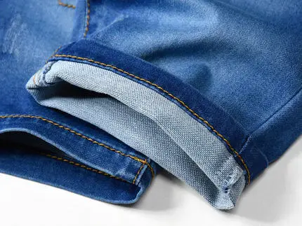 Летние шорты для маленьких мальчиков, мягкие хлопковые джинсовые шорты для мальчиков, ковбойские джинсовые штаны для детей 4-14 лет, детская одежда