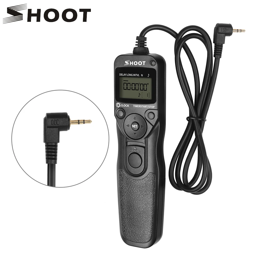 SHOOT RS-60E3 LCD Camera Timer Shutter Release Remote Control for Canon 1300D 1100D 1200D 500D 550D 450D ELAN 7 ELAN 7N ELAN II SHOOT RS-60E3 LCD Camera Timer Shutter Release Remote Control for Canon 1300D 1100D 1200D 500D 550D 450D ELAN 7 ELAN 7N ELAN II