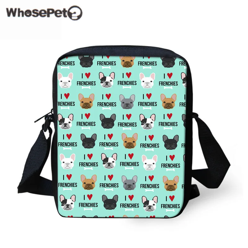 

WHOSEPET French Bulldog Shoulder Bag Mini For Children Girls Boys High Quality Women Men Travel Cross Body Bags Small Handbag