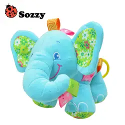 Детские плюшевые игрушки Симпатичные Слон мягкие детские кроватки кровать висит руки погремушки для новорожденных, игрушки для девочек и