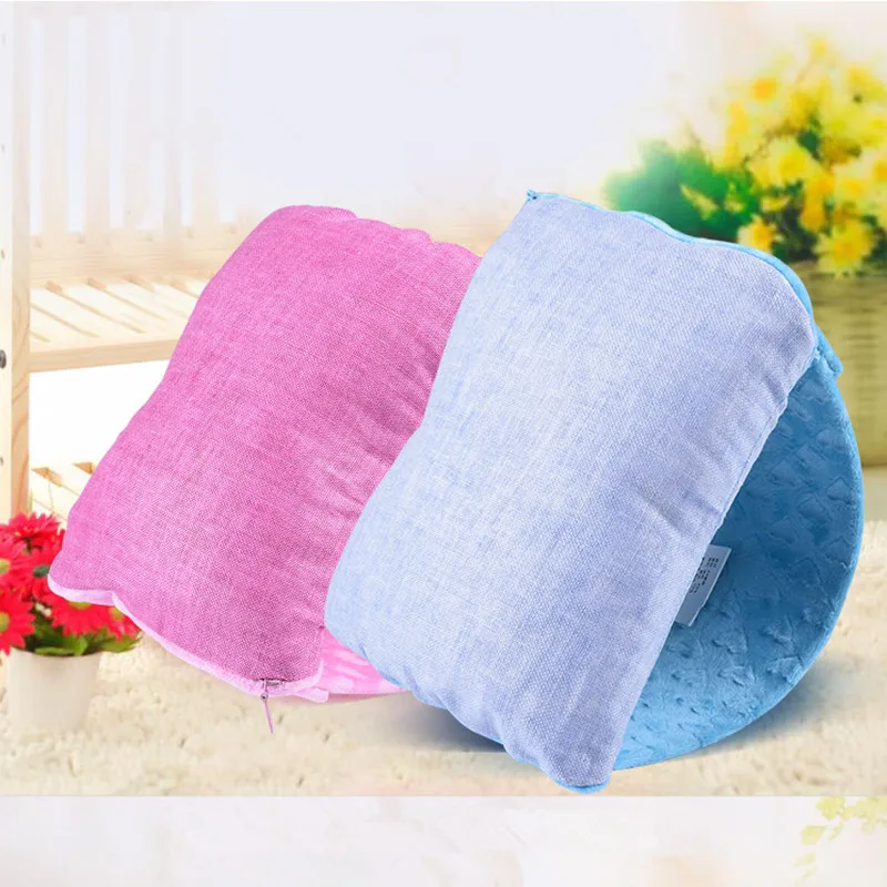 Four seasons general nap pillow Portable folding D type health neck pillow sleep pillow winter
