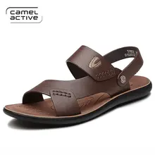 Camel Active/ г. Новые брендовые Модные мужские пляжные сандалии Высококачественная Летняя мужская обувь из натуральной кожи повседневная обувь на плоской подошве