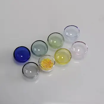 

100pcs Mix color hemisphere glass dome cover diy clear half round bottle jar glass globe bubble glass vial pendant necklace gift