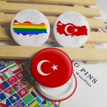 Карта флага Турции жестяные булавки ЛГБТ фотография|Броши|