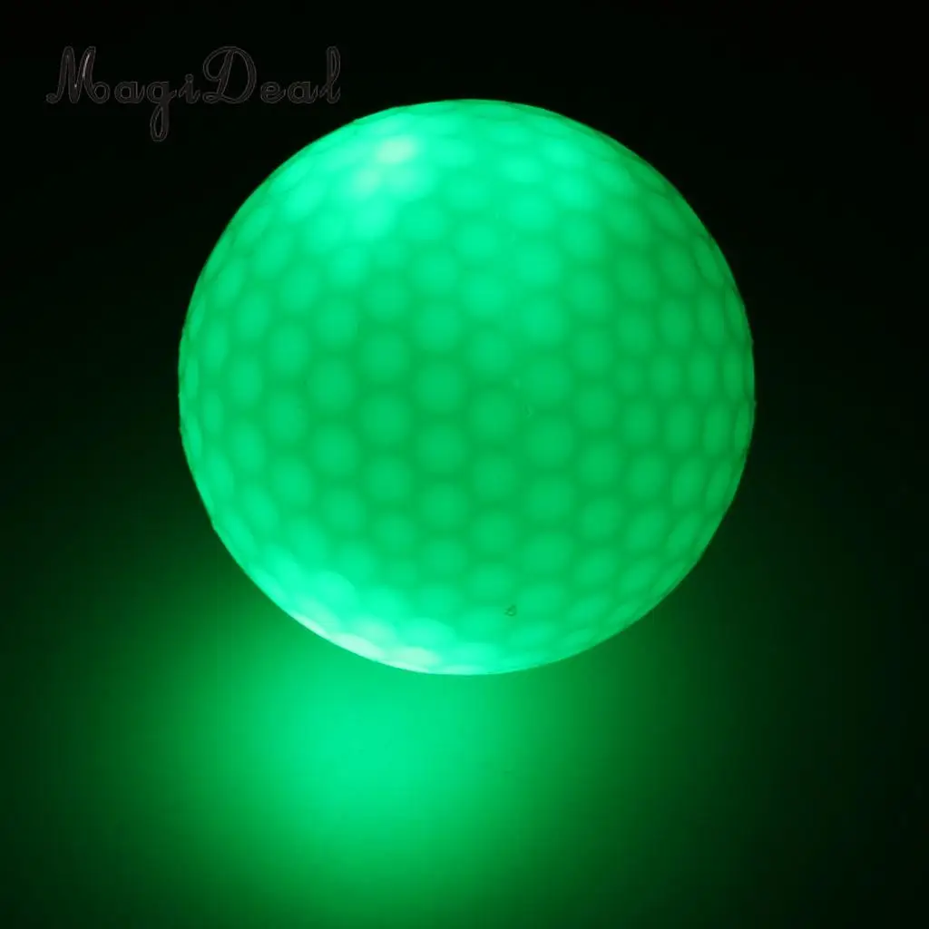 MagiDeal 6 Pieces Glow In Dark LED Light Up Golf Ball Official Size Tournament Ball ( 6 Colors)
