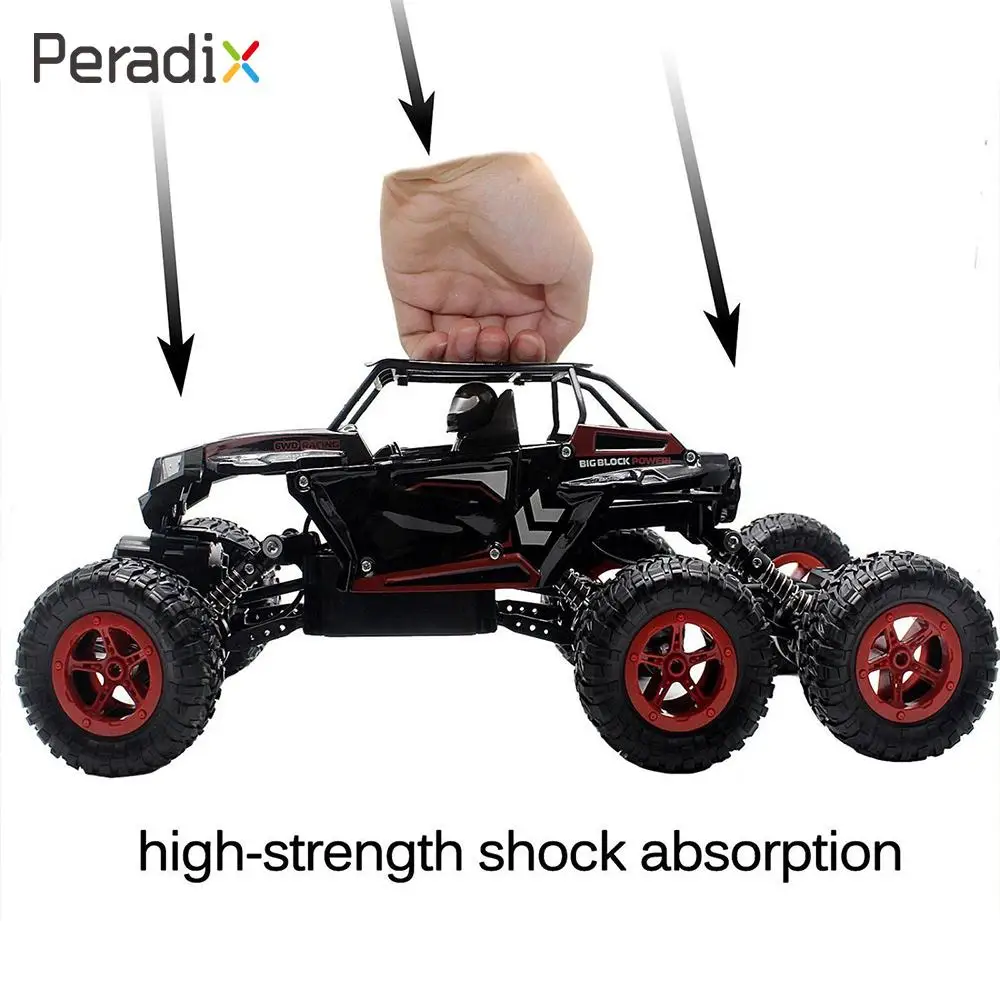 

Off-Road Truck Climbing Vehicle Portable Red 2.4G 6 WD Rc Toys Vehicle Model Boys Gift Alloy Car Electronic