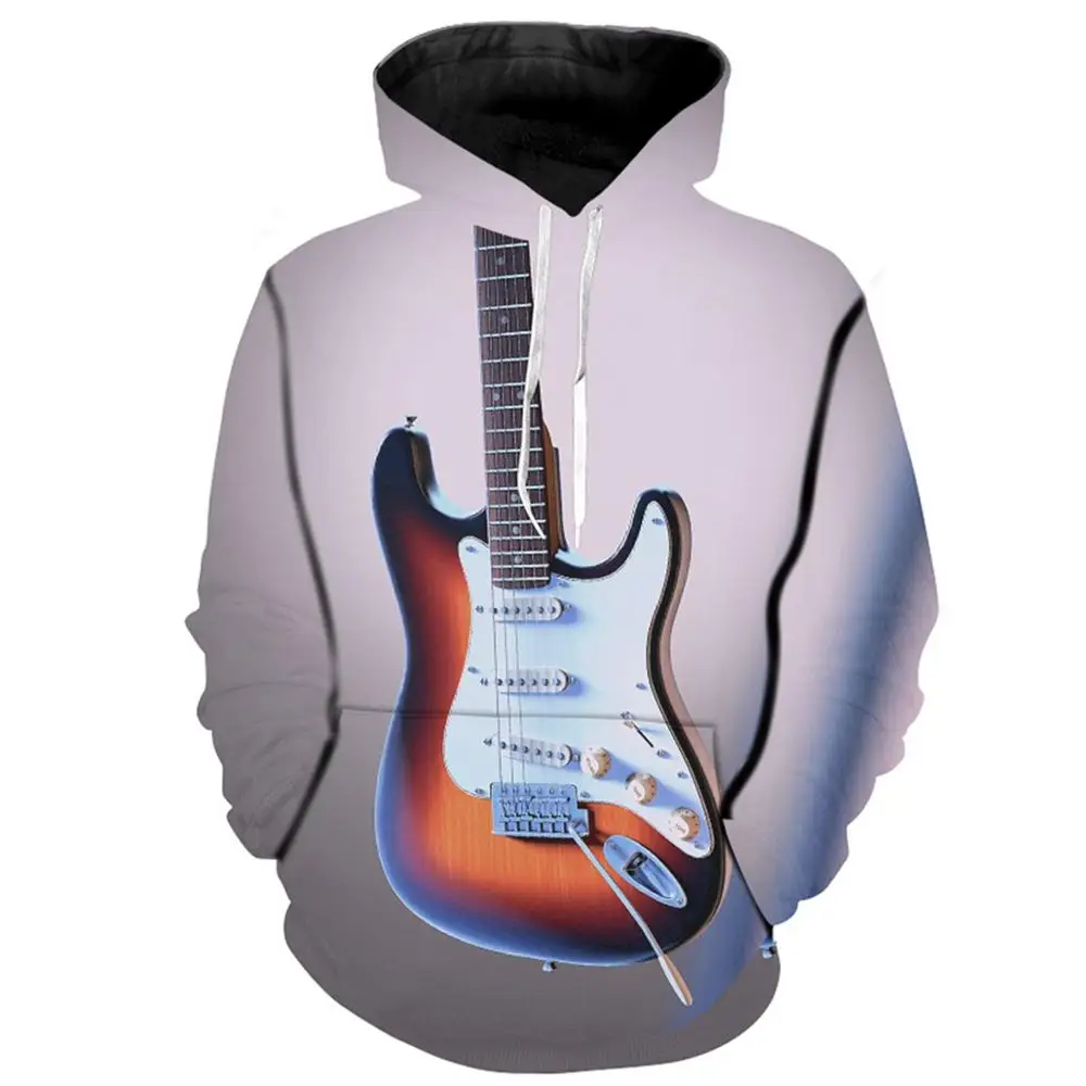 

YOUTHUP Unique Guitar Printed Men's 3d Hoodies Fashion Full Printed Hooded Pullovers Male Autumn Spring 3D Hoodies Sweatshirt