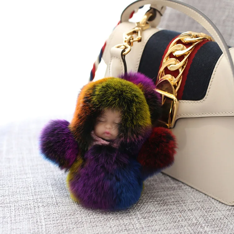 Pompom de Pelúcia Bonito do Bebê Bonecos de Pelúcia Chaveiro de Pelúcia Titular do Bebê para Meninas Novo Mini Bola Boneca Moda Crianças Macia Brinquedos Charme Mulheres 12 Novo Mini Bola Pompom De Pelúcia Boneca