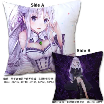 

Anime Re: life in a different world from zero Decorative Pillows Soft Two-Sides Emilia Printed Cartoon Pillow Cushions 45x45CM