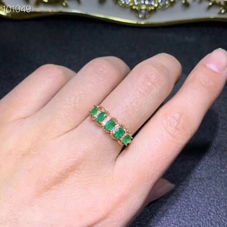 Special products, natural emerald rings3, compact and luxurious, 925 silver favorite shops