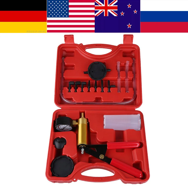 Oversea Hand Held Brake Bleeder Tester Set Bleed Kit Vacuum Pump Car
