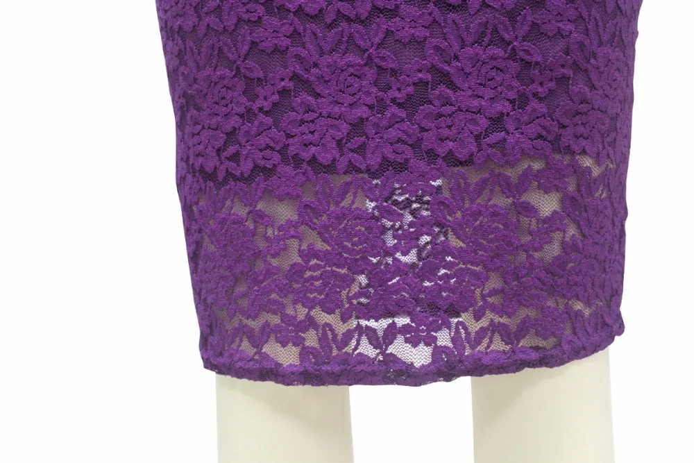 O-neck Slim One-piece Lace Dress With Three Quarter Sleeve O-neck Slim One-piece Lace Dress With Three Quarter Sleeve