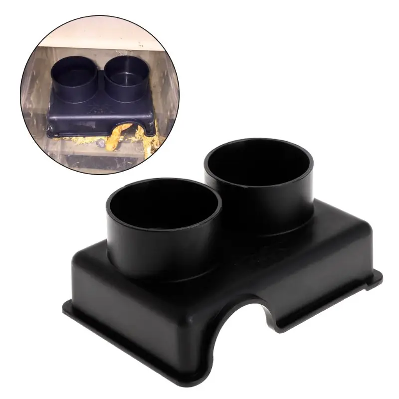 

Reptile Feeder Multi Functional 3 in 1 Feeding Bowl Drinking Water Food Bath Bathroom Hide Cave Toys Snake Turtle Pet Animal